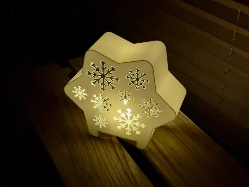 Star (snow flakes) – glowing Christmas decoration