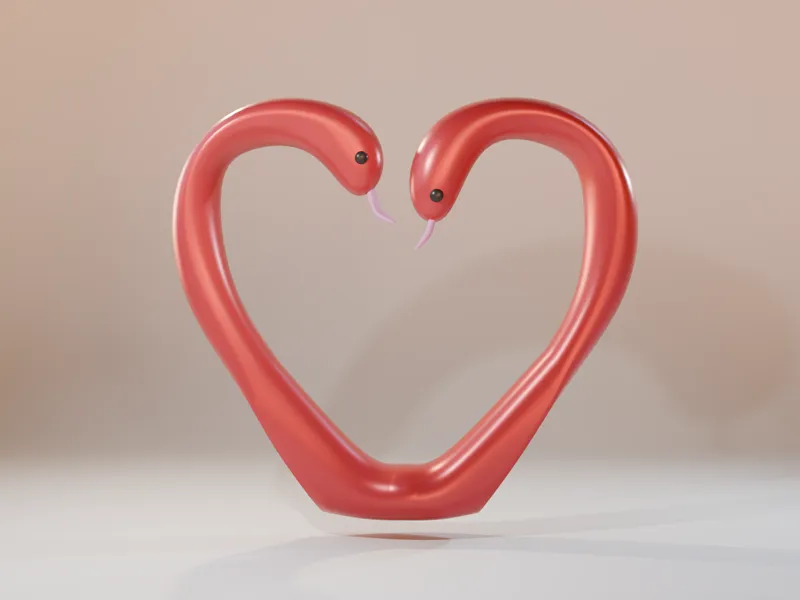 SNAKE LOVE DECORATION | GIFT | VIPERS IN LOVE