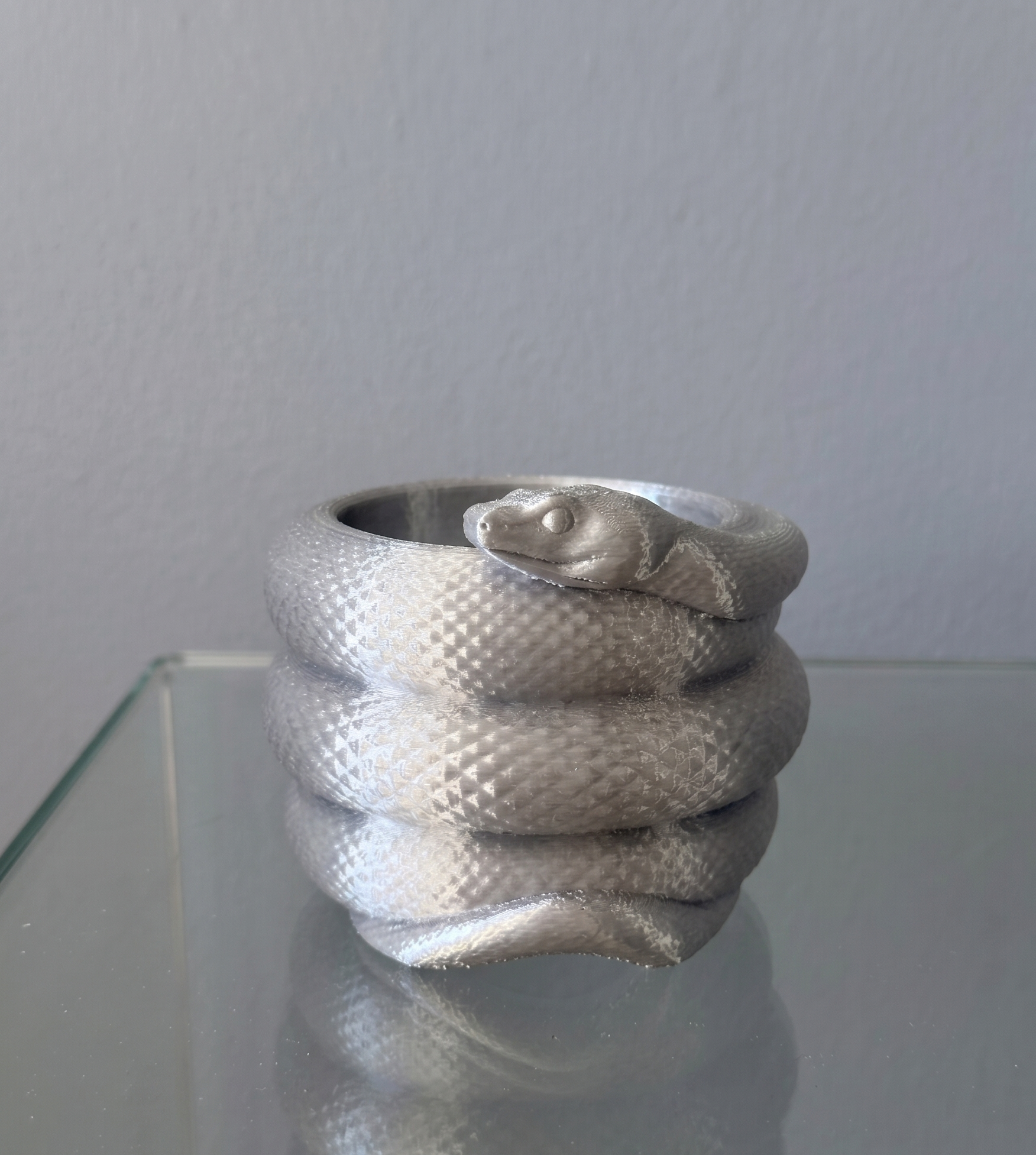 Miniatura 4 do modelo 3D Coiled Snake Planter Pot