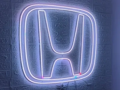 Honda Neon Led RGB Wall Logo - 100 x 82 cm