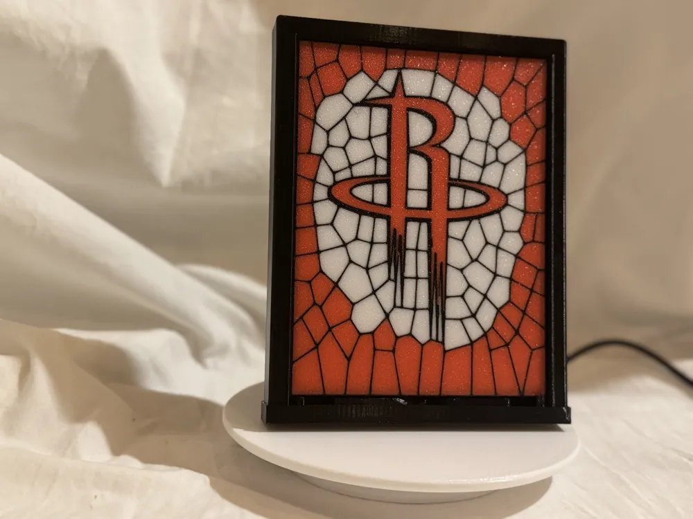 Houston Rockets light (swappable glass) by 5T Printing MakerWorld ...