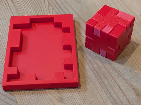 Puzzle plat cube 3 sur 6, deux solutions