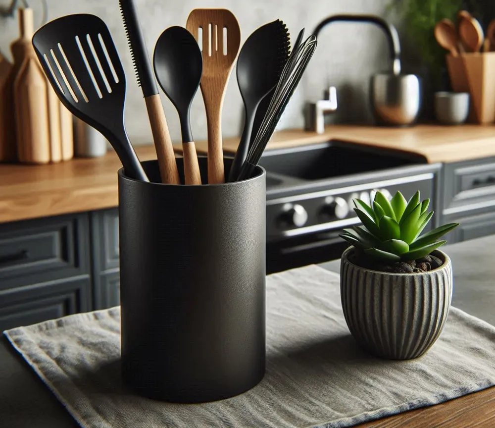 Modern Round Kitchen Utensil Holder - Free 3D Print Model - MakerWorld