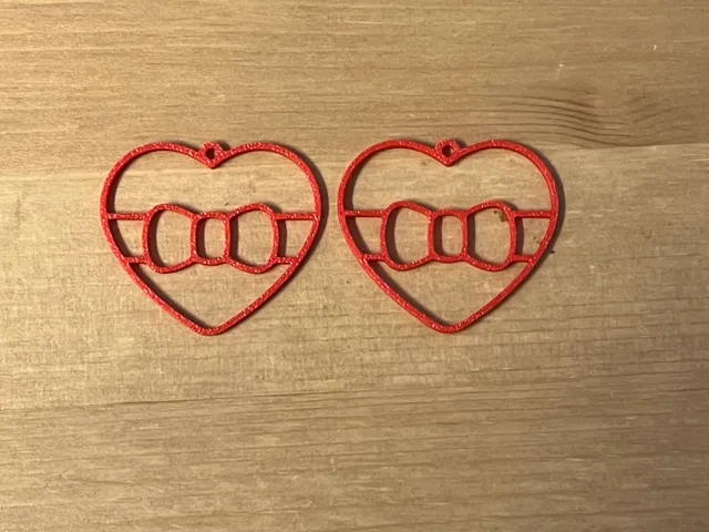 heart and bow earrings