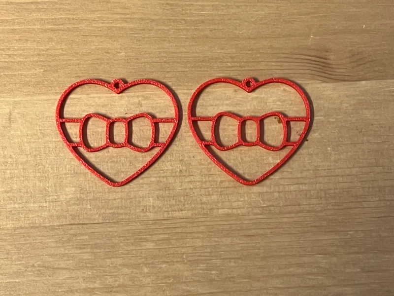 heart and bow earrings
