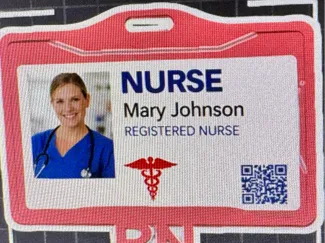 ID Card Holder for Nurse RN Badge with Barcode