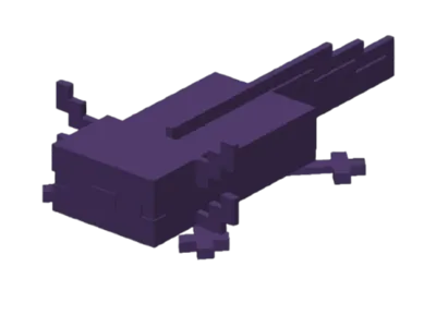 Pixel-Style Axolotl Figurine