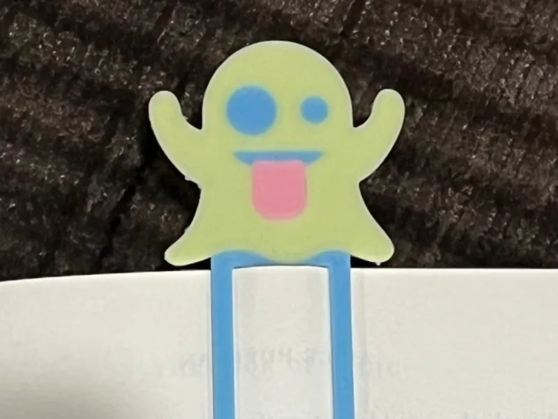 Ghost Emoji Bookmark