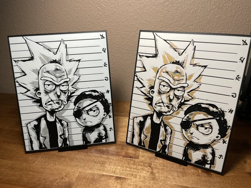 Hueforge - Evil Rick and Morty