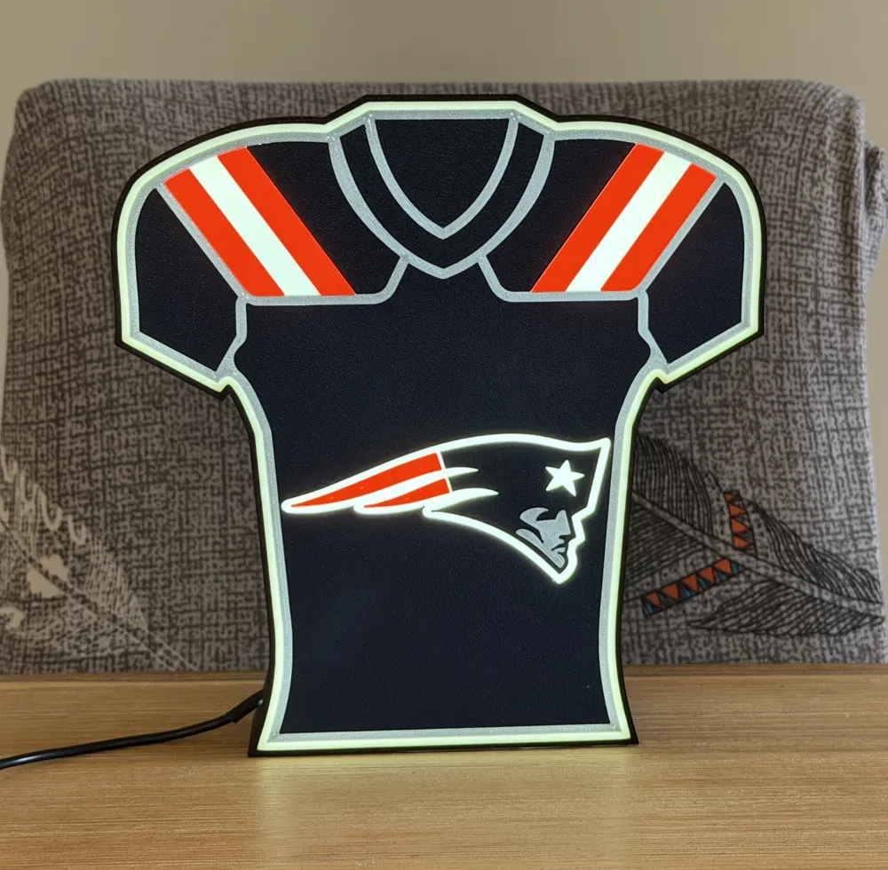 NFL Jersey Lightbox - New England Patriots - Free 3D Print Model ...