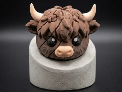 Cute Highland Cow Fidget Head