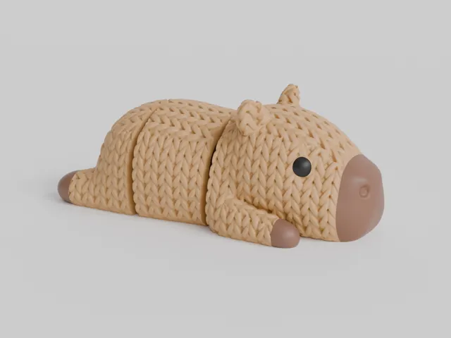 Knitted Articulated Capybara