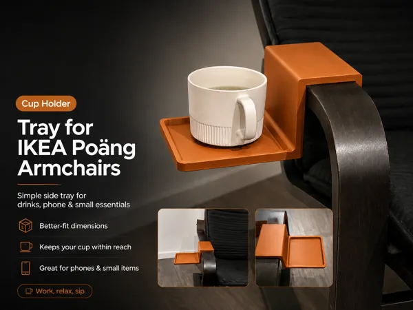 Plateau porte-gobelet pour fauteuil IKEA Poäng