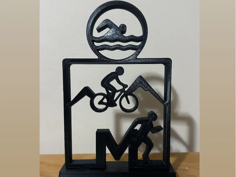 Ironman Triathlon Swim Bike Run Desk Display