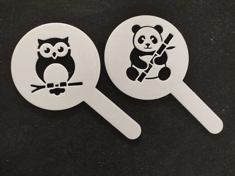 Milk foam templates/children creative template