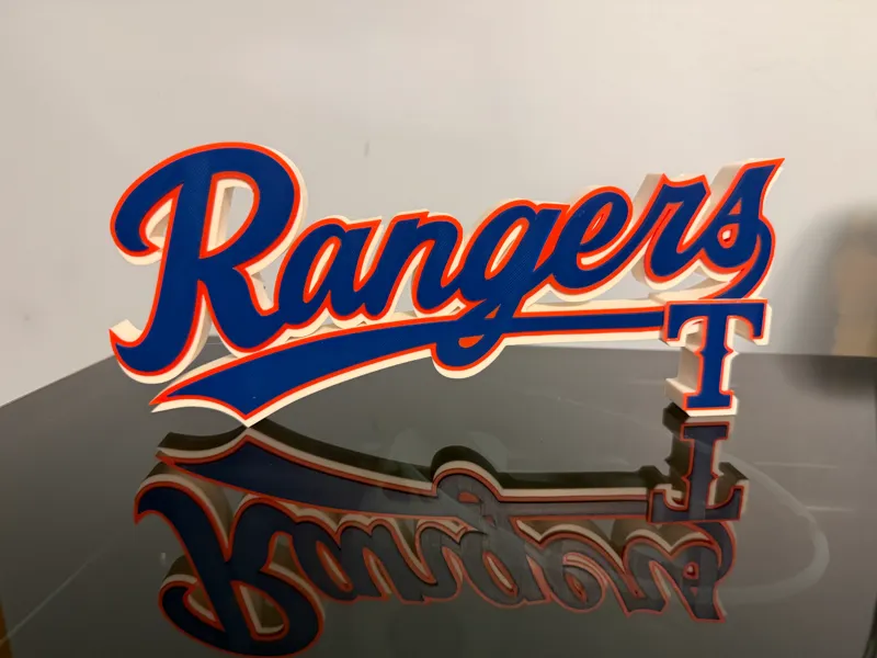 Texas Rangers Script logo decor - fan art