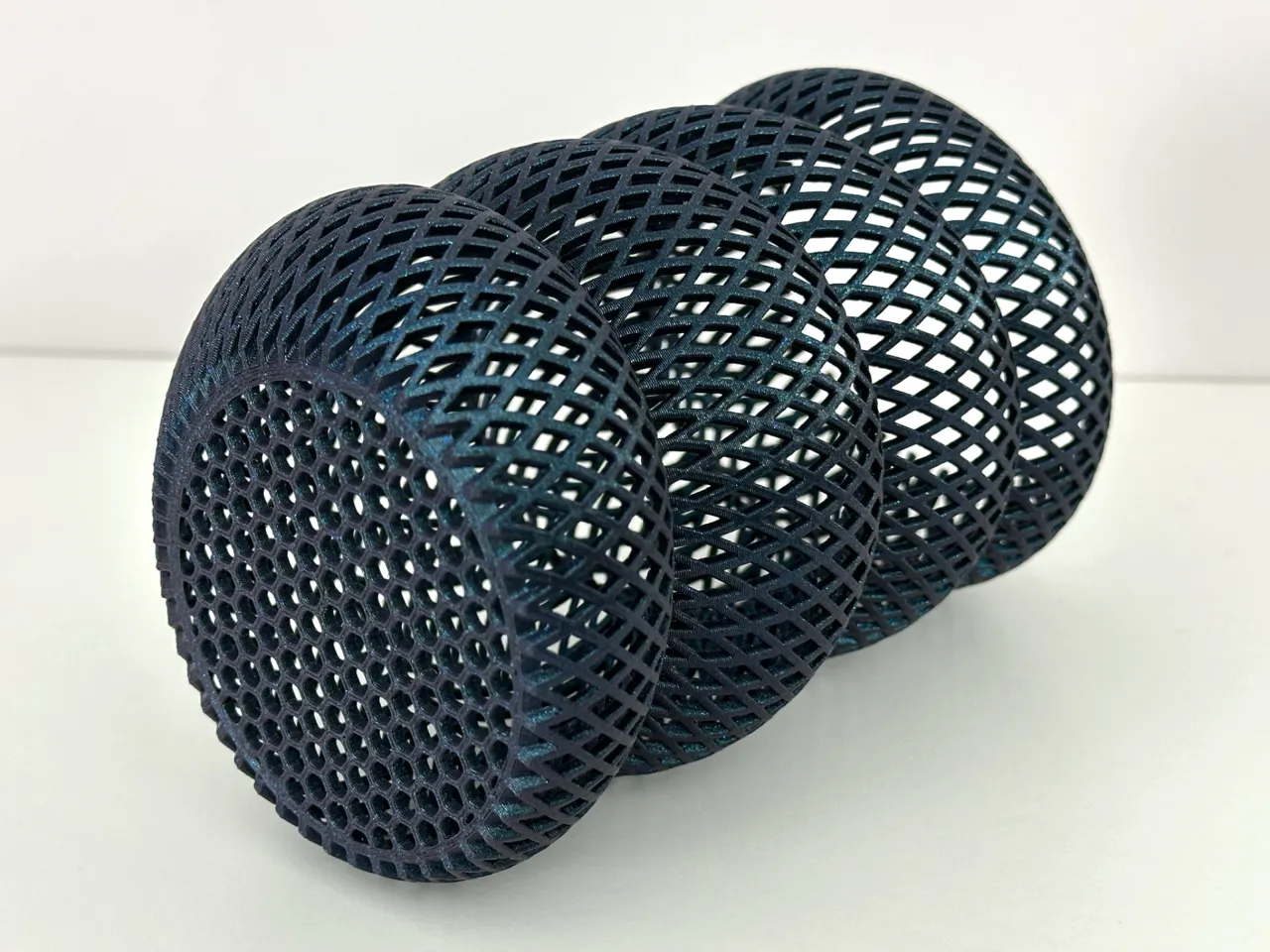 Elliptic Resonance - Modern Spiral Meshed Vase view 3