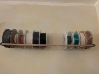 Filament wall storage. 5/8 dowl