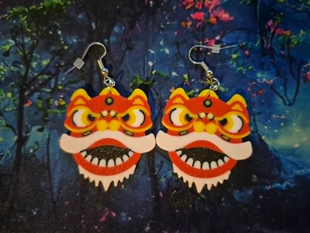 Lóng Earrings (Chinese Dragon)
