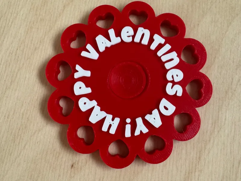 “Happy Valentine’s Day!” Heart Fidget Spinner