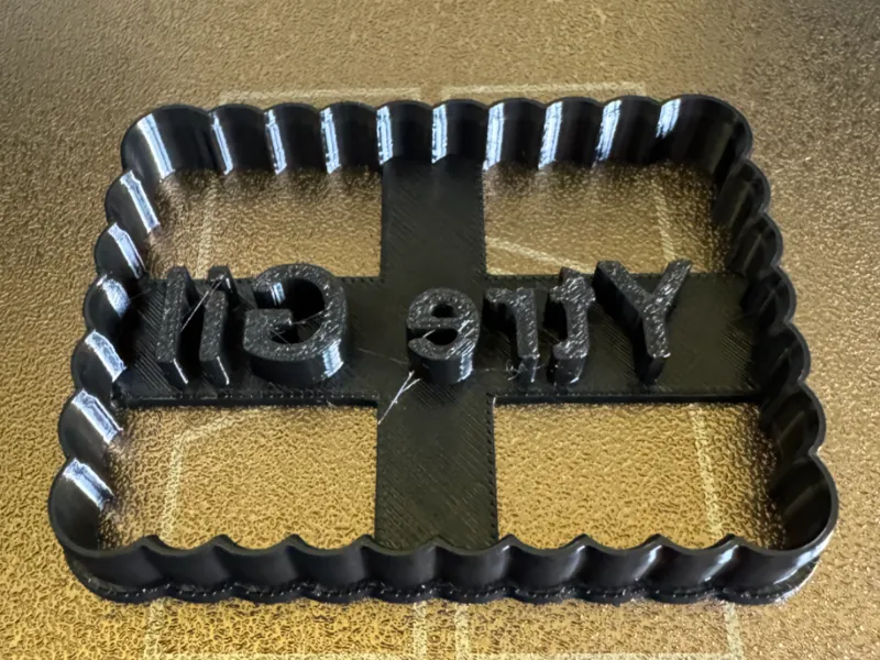 Cookie mold with farm name