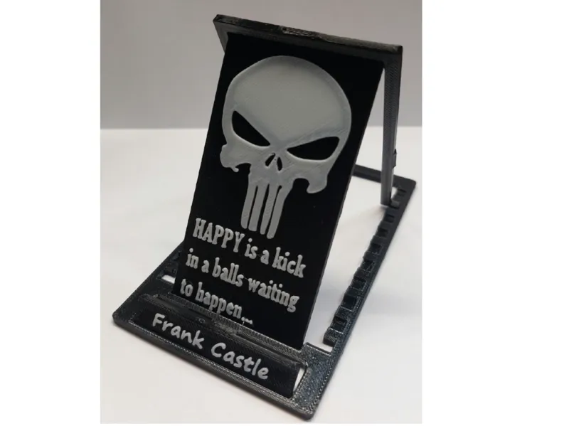 Phone Stand Holder Punisher with Quote