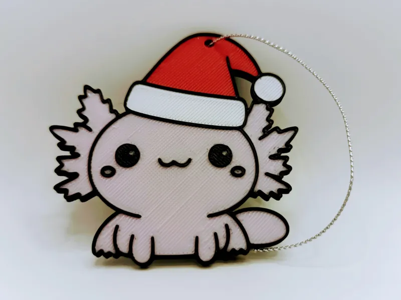 Axolotl Christmas Ornament