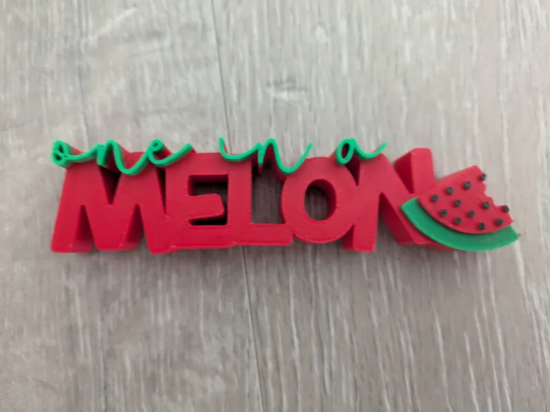 Schriftzug one in a Melon