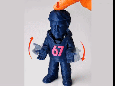 67 Meme Fidget Toy – Push Head, Waving Arms