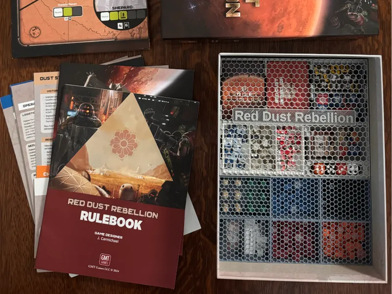 Board Game Insert for GMT's Red Dust Rebellion
