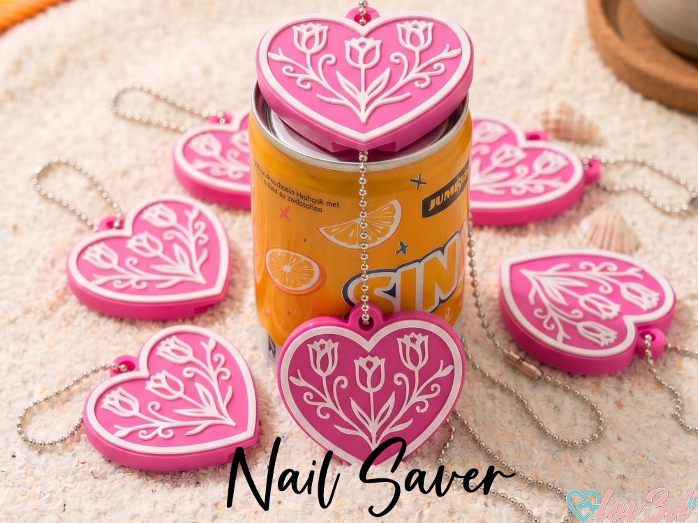 Elegant Tulip Heart Can Opener & Nail Saver