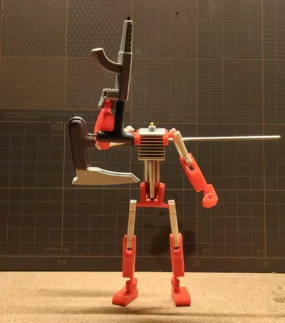 A1/A1 mini Nozzle Mech (Nozzle Storage) LEGO-Hero Factory Anime Style