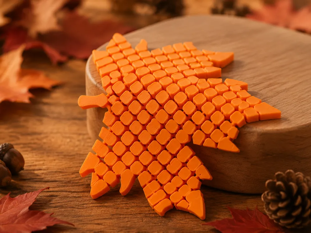 Objeto manipulable: Flexi Maple Leaf – Autumn Fidget & Decor. Referencia del modelo original.