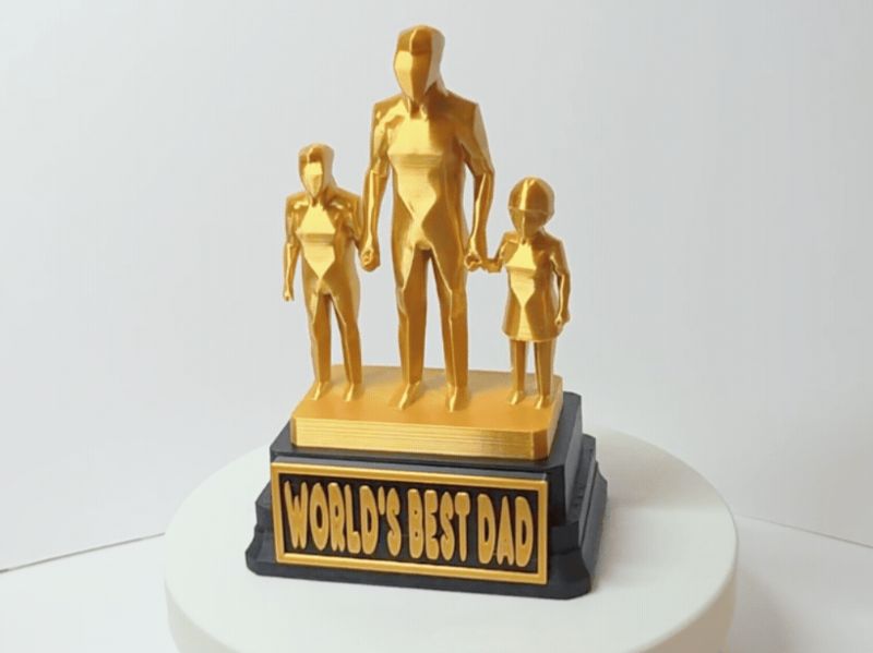 World's Best Dad - Father's Day Trophy
