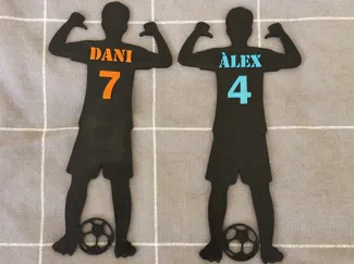 SILUETA PUERTA DE UN JUGADOR FUTBOL COSTUMIZABLE