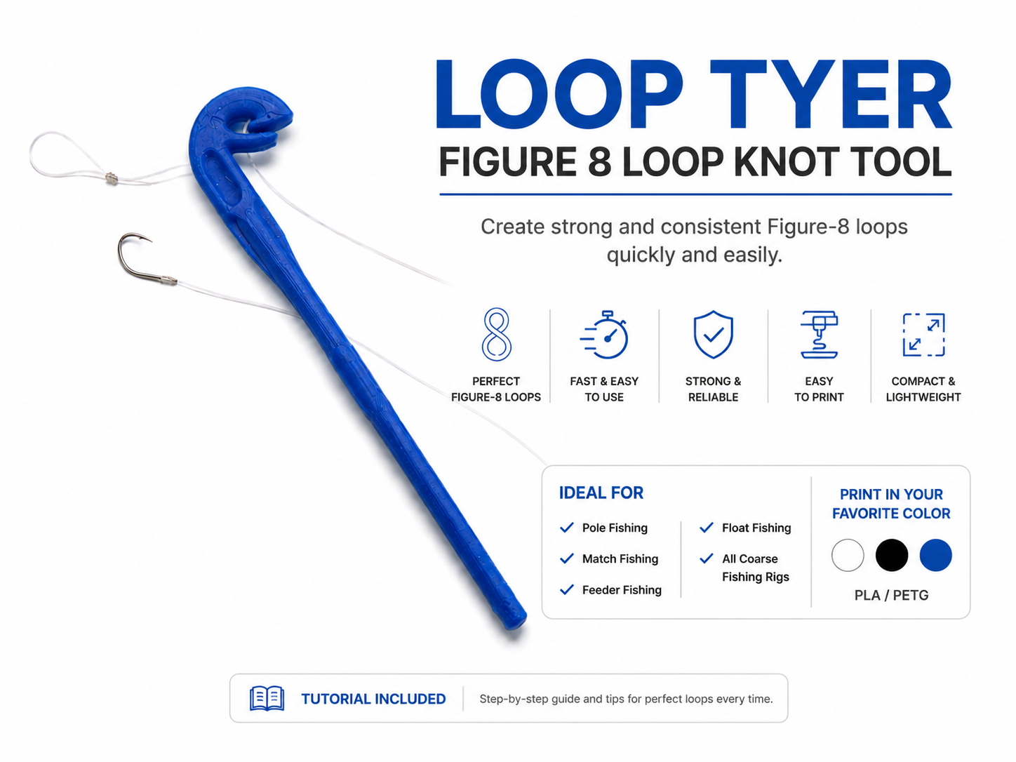 Loop Tyer - Figure 8 Loop Knot Tool for Fishing