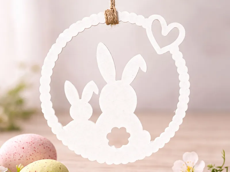 Osterkranz mit Hasen – Moderne Frühlingsdeko