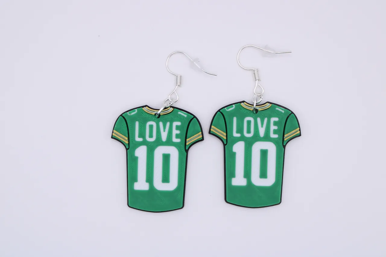 Green Bay Packers Jersey Earrings view 4