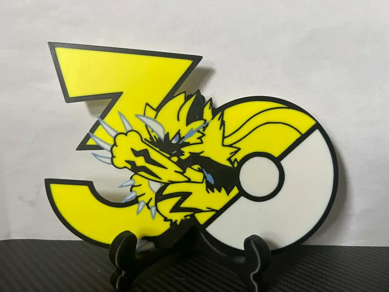 Pokémon 30th Anniversary Zeraora Display