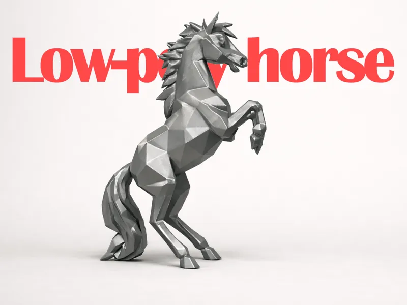 Low-poly horse