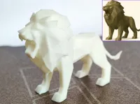 Lion rugissant low poly — photo 1