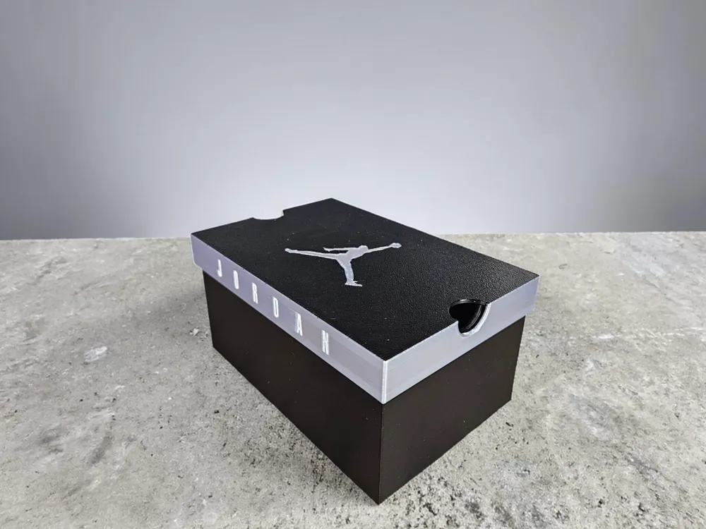 Jordan Box Jordan Mini Shoe Box with hinge - Free 3D Print Model - MakerWorld