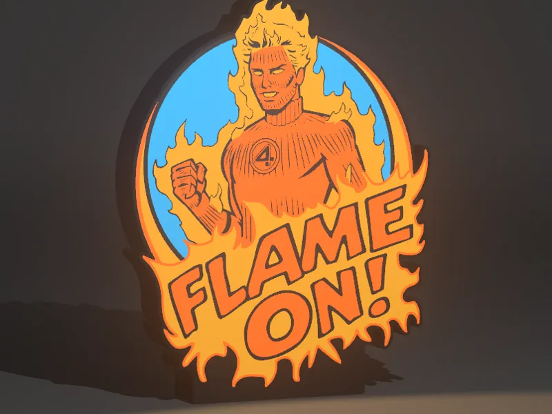 Human Torch Fantastic 4 Lightbox