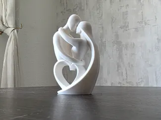 Elegant Couple Heart Sculpture