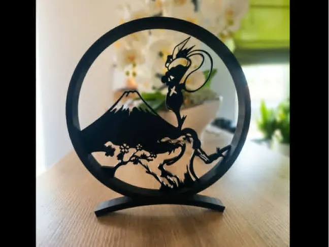 Greninja Japanese Style Diorama - Free 3D Print Model - MakerWorld