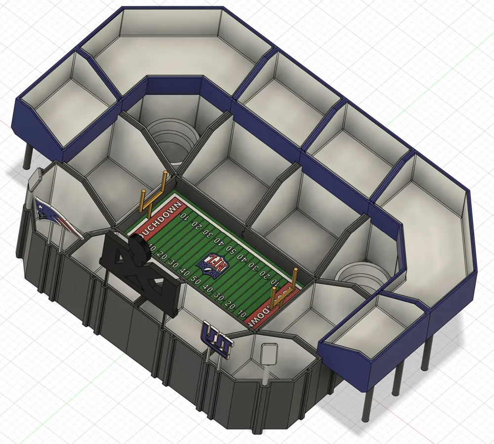 Stadium Base Model Modular NFL Snack Stadion, Super Bowl Snack Arena - Free 3D Print Model ...