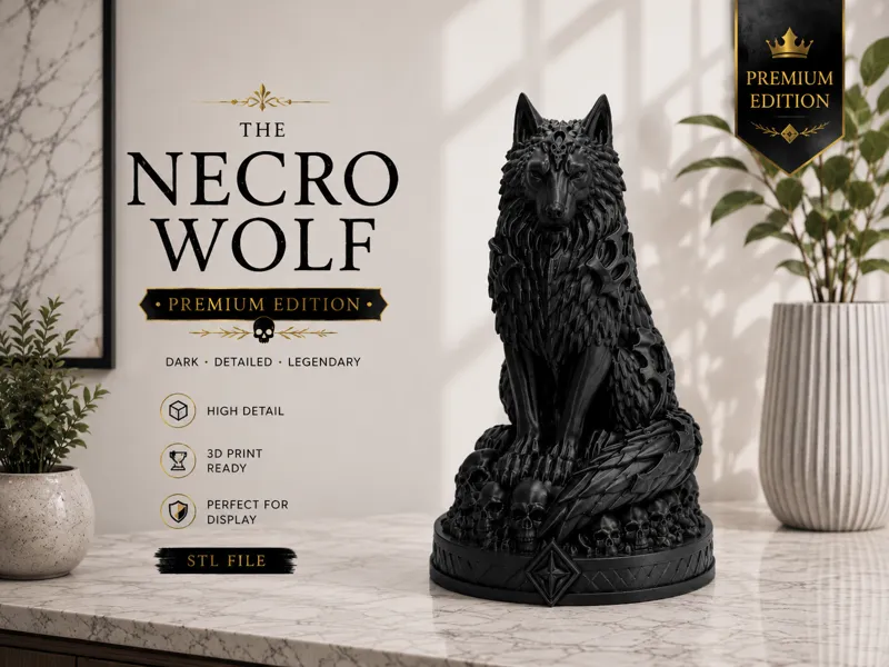 Necro Wolf - Premium Sculpture
