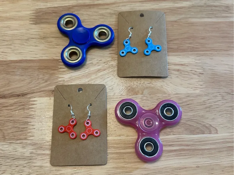 Fidget Spinner Earrings