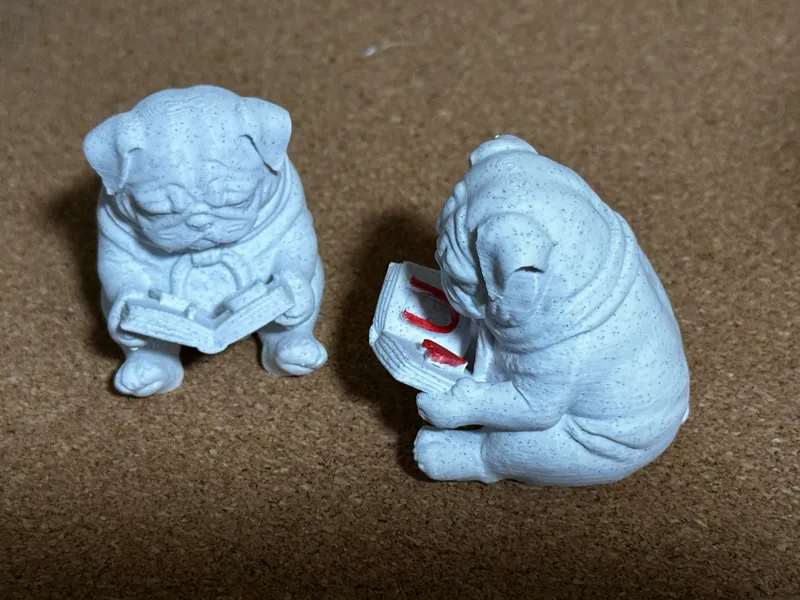 Reading Pug with "Love You" or custom message