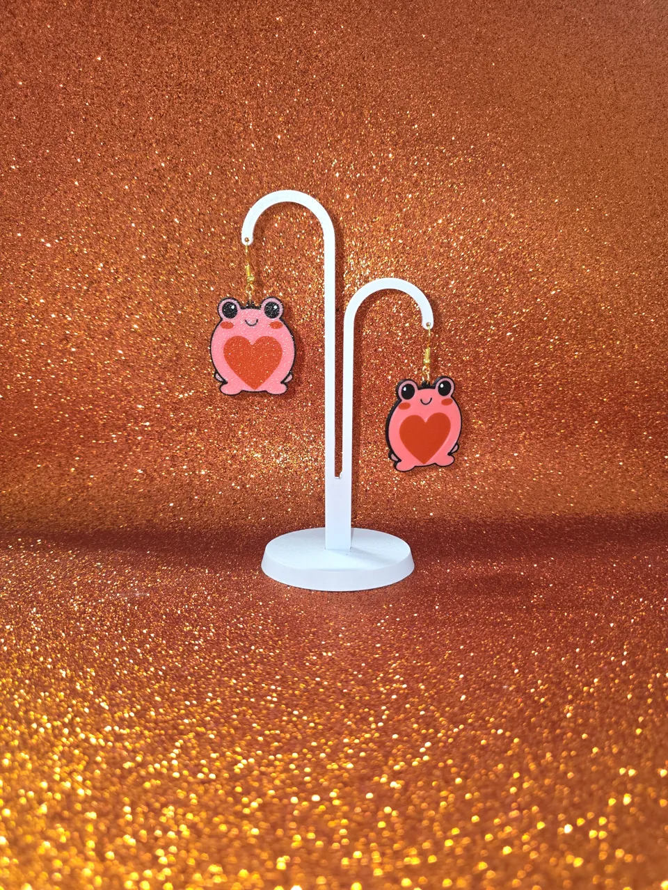 Cute frog earrings view 3